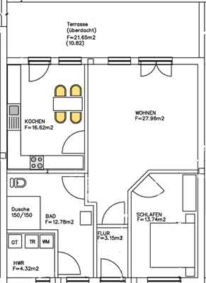 Ichtershausen, Im Rieth 14b - 73 m² Reihenmittelhaus