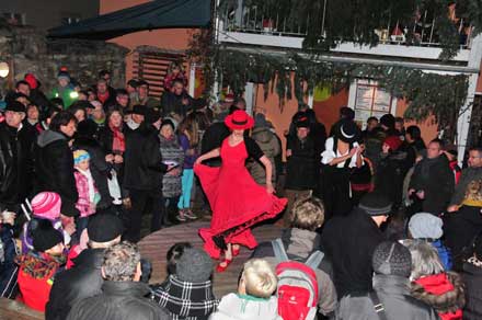 Flamengoauftritt zum Bachadvent 2014 Arnstadt mit den "Flamencitas"